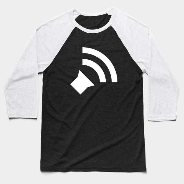 Simple Audio Icon - White Baseball T-Shirt by DaTacoX